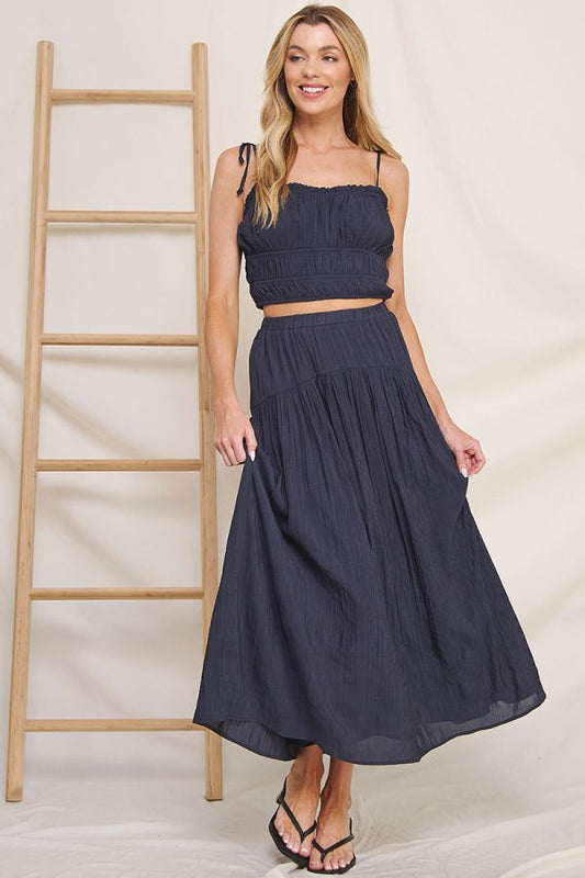 Shirred Sweetheart Top