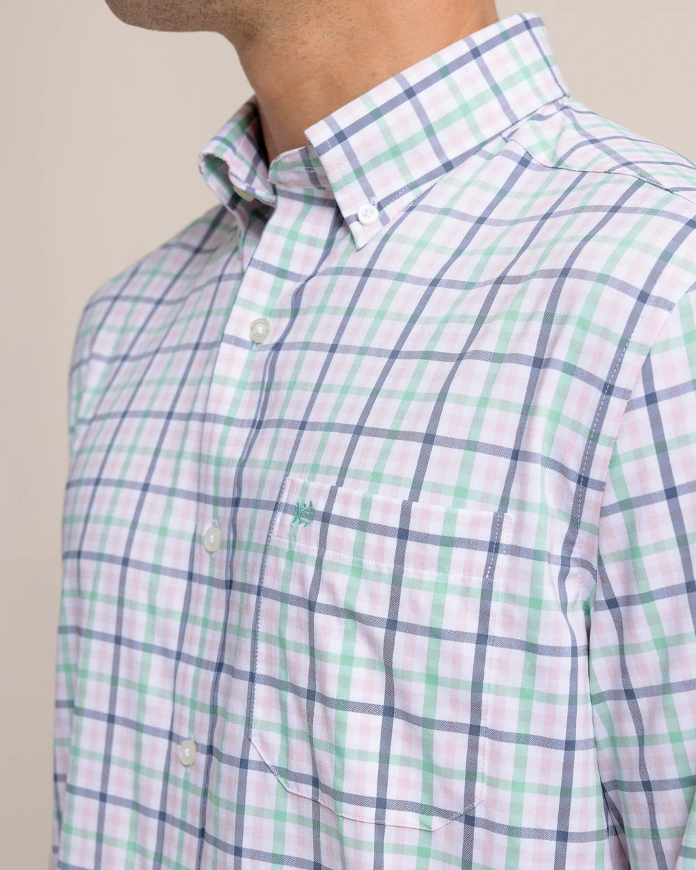 Men's Long Sleeve Glenmoor Plaid Sportshirt