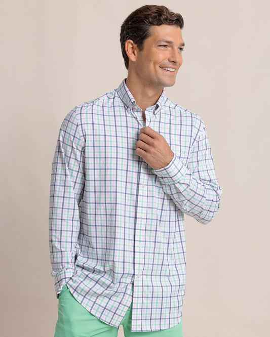Men's Long Sleeve Glenmoor Plaid Sportshirt