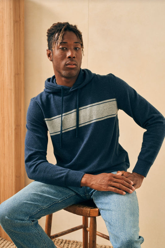 Faherty Legend Surf Stripe Sweater Hoodie