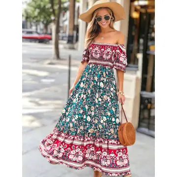 Off Shoulder Bohemian Dress