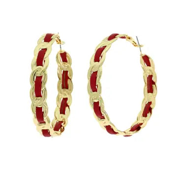 Woven Link Hoop Earring