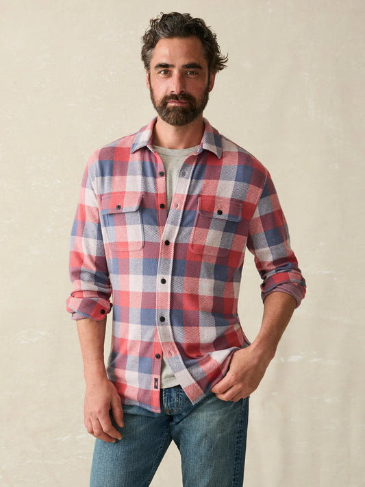 Legend Sweater Shirt - Cherry Blue Buffalo Plaid
