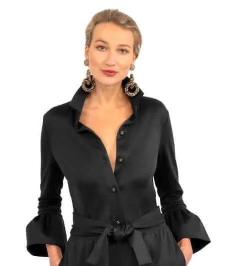 Gretchen Scott Ponte Priss Blouse -Uptown Girl