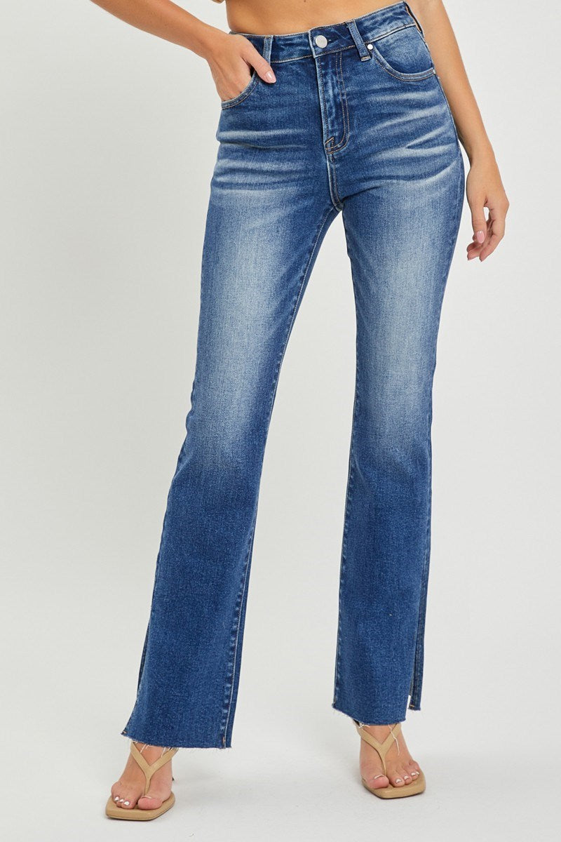 Charlotte Straight Leg Jean with Slit