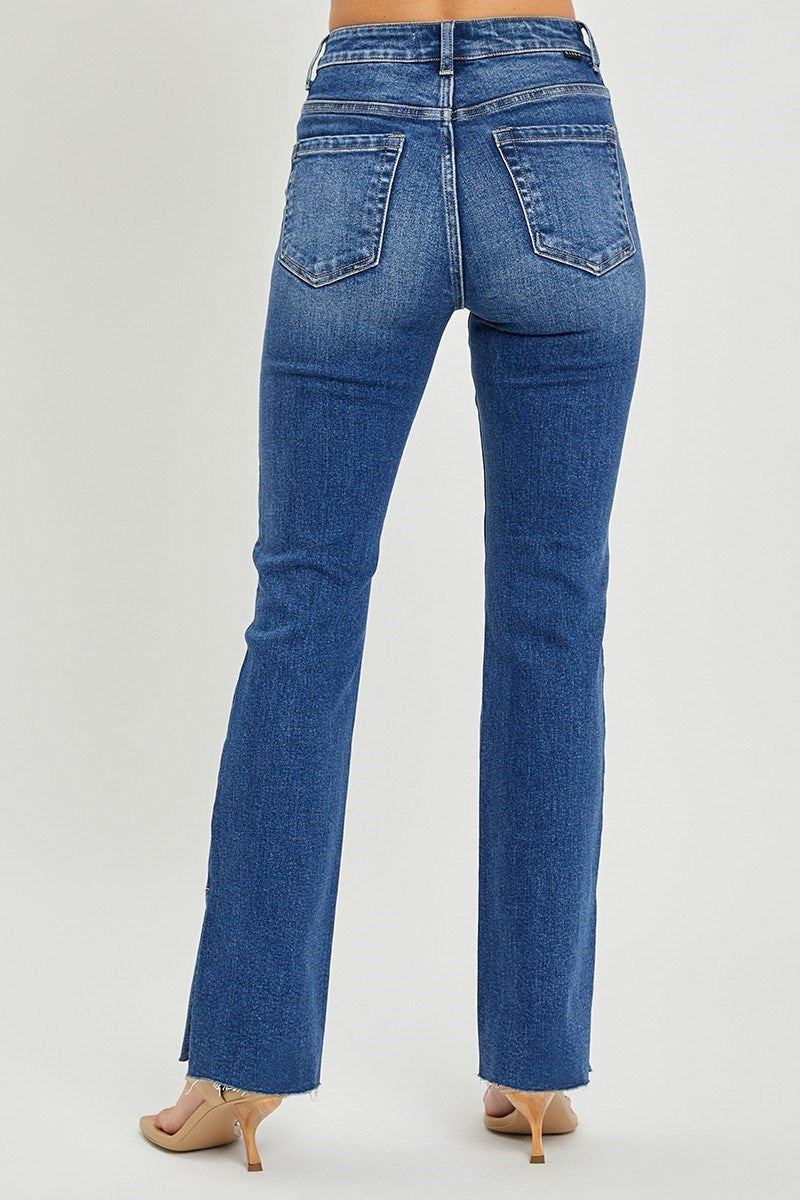 Charlotte Straight Leg Jean with Slit