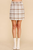 Load image into Gallery viewer, Plaid Boucle Skirt
