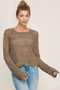 Load image into Gallery viewer, Chevron Pointelle Sweater
