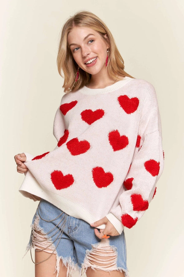 Fluffy Heart Sweater