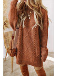 Load image into Gallery viewer, Cable Knit Sweater Dress
