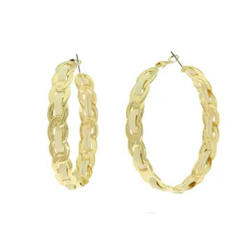 Woven Link Hoop Earring