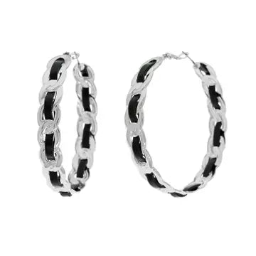 Woven Link Hoop Earring