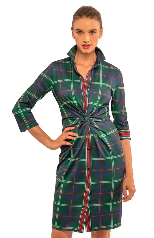 Gretchen Scott Middleton Plaid Twist & Shout Dress