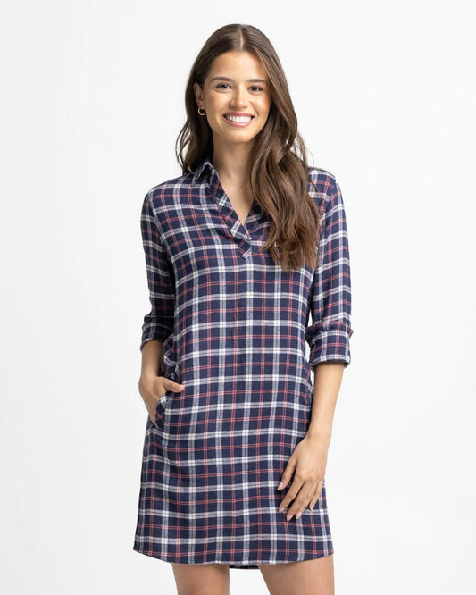 Kamryn Chilly Morning Plaid Dress
