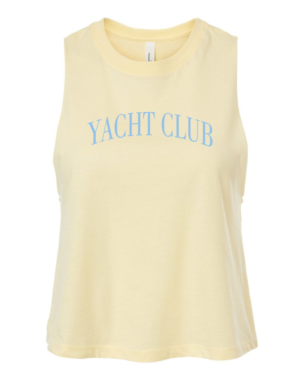 YACHT CLUB Cropped Racerback Tank