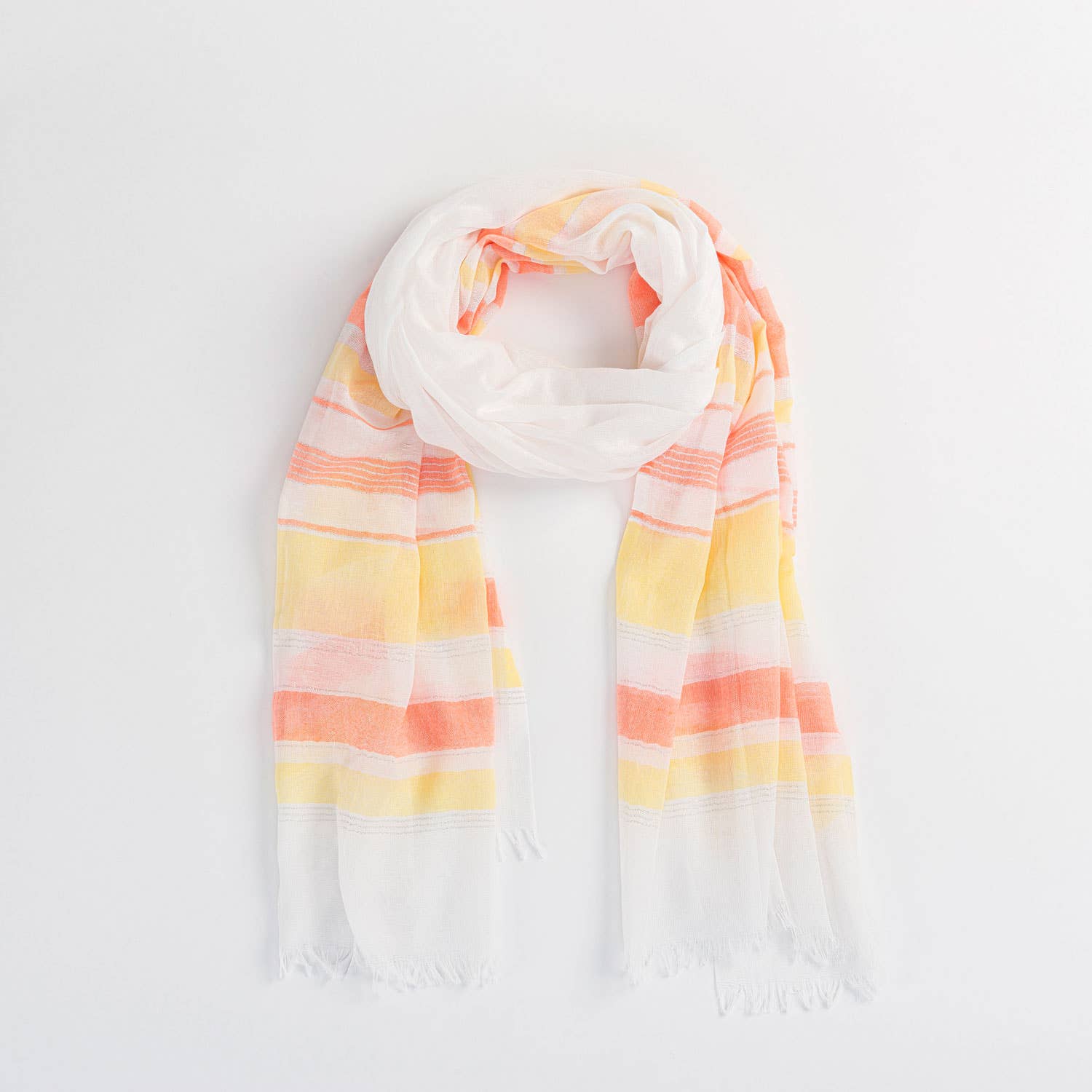 Lurex Stripe Lightweight Sheer Scarf