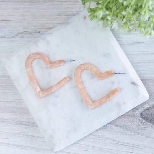 Acrylic Heart Hoops