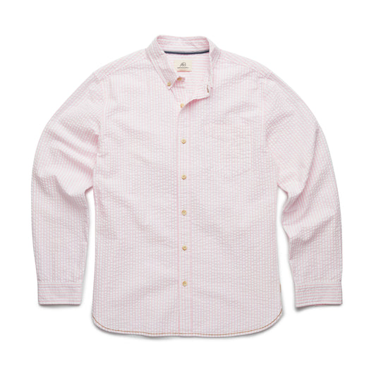 Brian Long Sleeve Crinkle Stripe Shirt